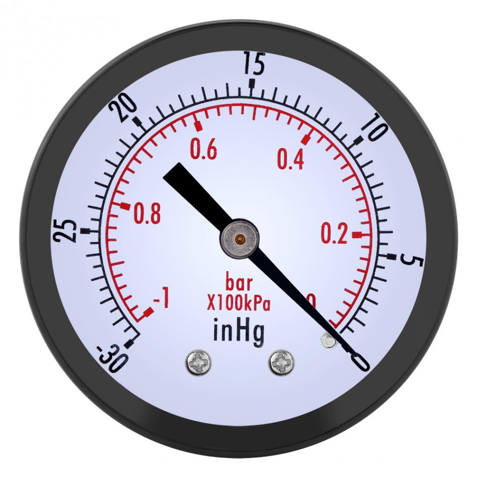 Newstyle 진공 압력 게이지 미니 다이얼 공기 압력 측정기 유압 압력계 0 ~-30 inhg/0 ~-1bar 수압 측정 도구